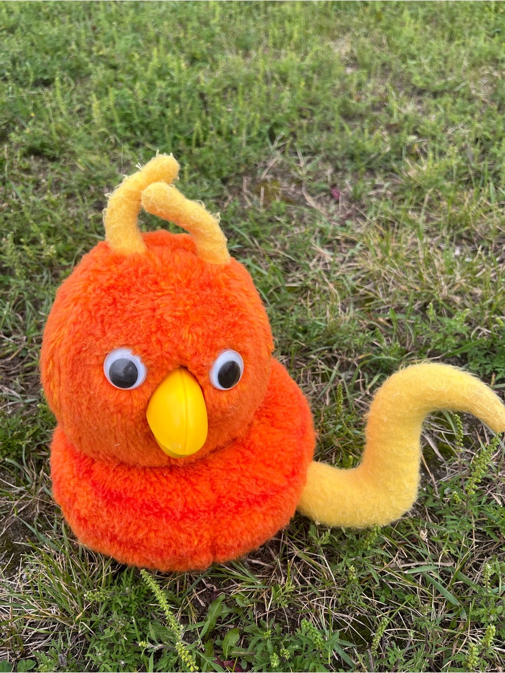 Teddy Ruxpin ORANGE FOB Hand Puppet 1985 Worlds Of Wonder Vintage toy plush